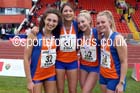 Senior girls 4 x 100 metres relay, 2015 English Schools, Gateshead. Photo: David T. Hewitson/Sports for All Pics